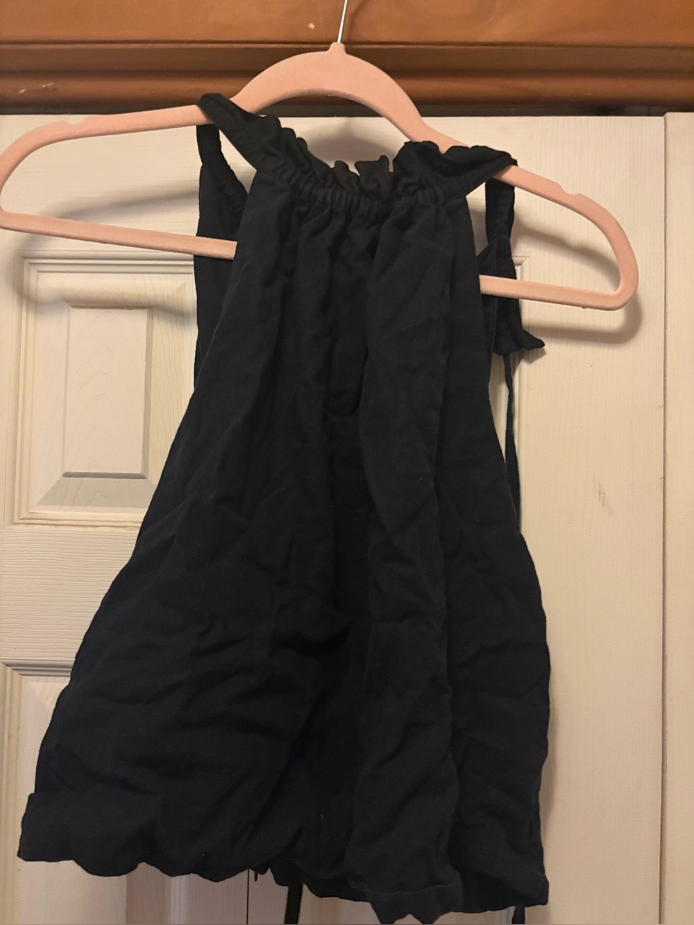 Juniors Black Halter One-Piece